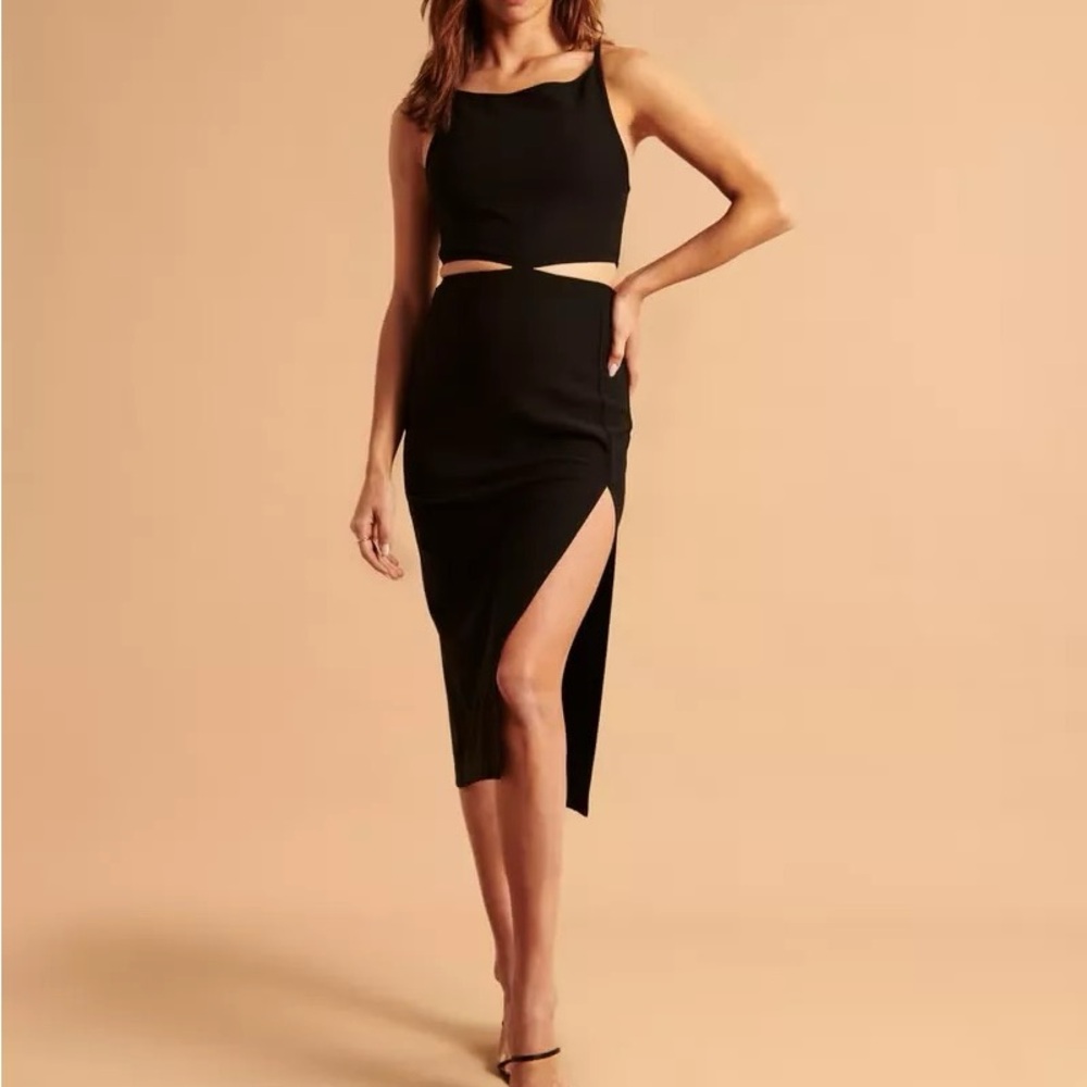Abercrombie Midi Black Cocktail Dress